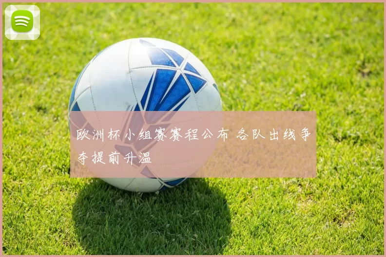 欧洲杯小组赛赛程公布 各队出线争夺提前升温
